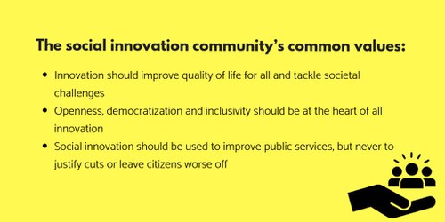 The social innovation community's common values