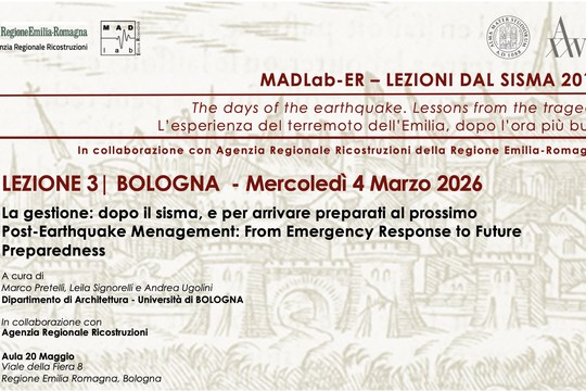 LA GESTIONE: DOPO IL SISMA, E PER ARRIVARE PREPARATI AL PROSSIMO