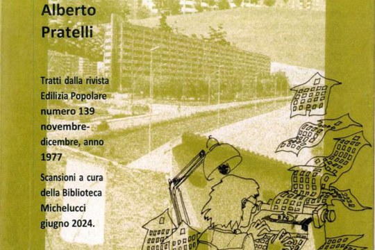 PRESENTAZIONE FASCICOLO "EDILIZIA POPOLARE" DISEGNI DI PROFESSOR ALBERTO PRATELLI