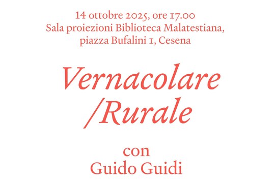VERNACOLARE/RURALE VERNACOLARE/RURALE